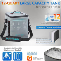 Cold Therapy Machine with Programmable Timer, Portable Ice Machine for Knee After Surgery, Knee Replacement Recovery System for Pain Relief w/Compression Pad for Shoulder, Hip and Ankle