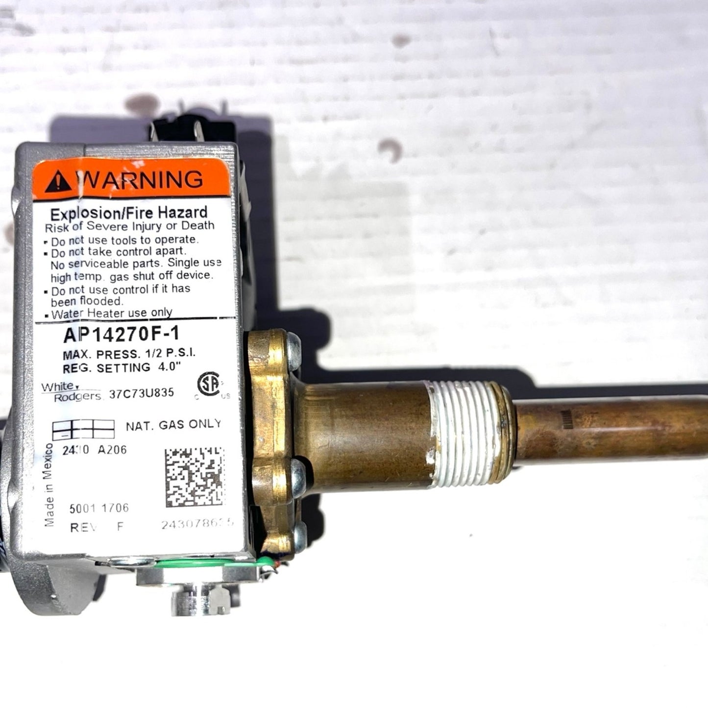 AP14270F-1 OEM Upgraded Water Heater Natural Gas Valve – Fits Rheem