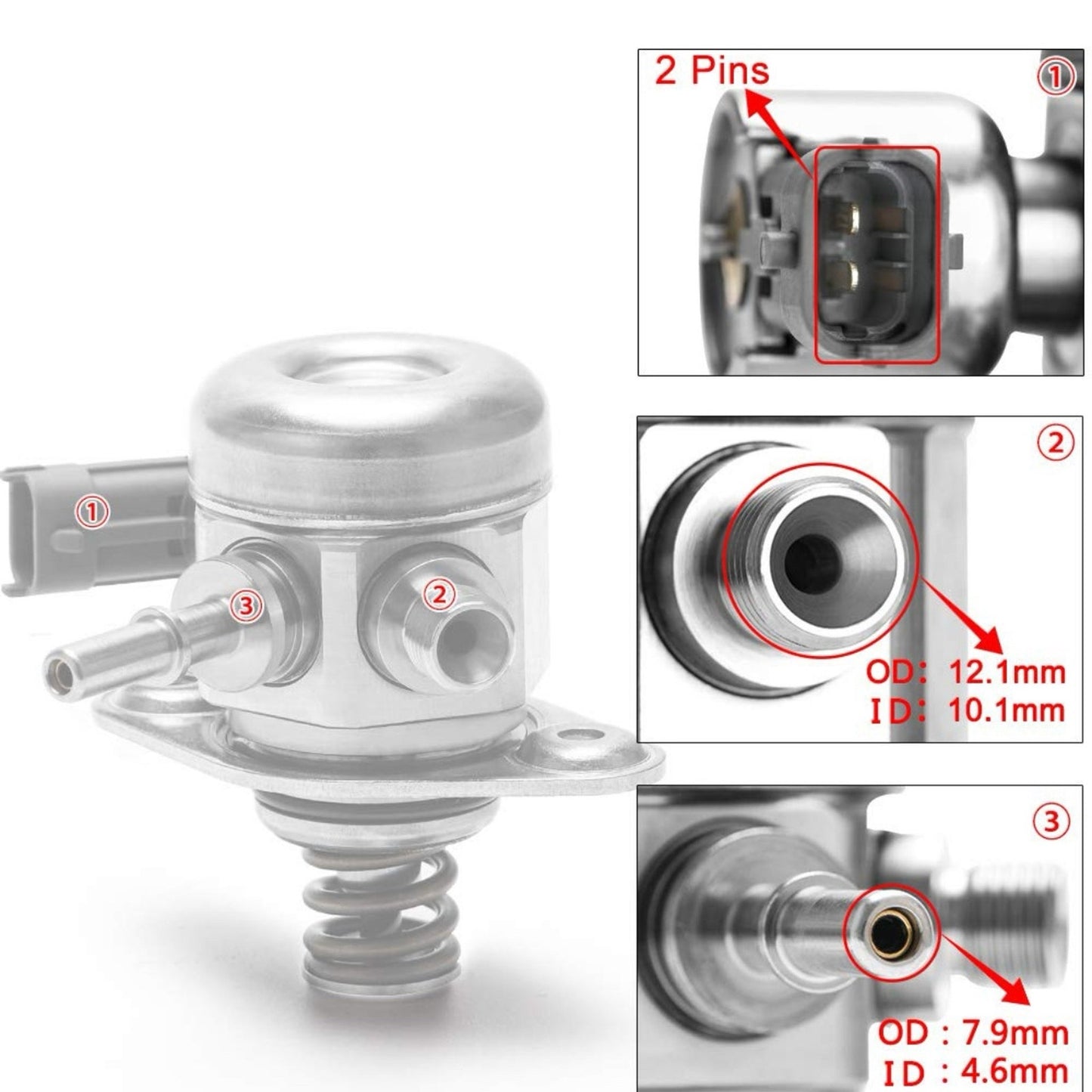 High Pressure Mechanical Fuel Pump 09-14 Hyundai Sonata Kia Sorento 09-15 UDW 35320-2G720 35320-2G730 35320-2G740