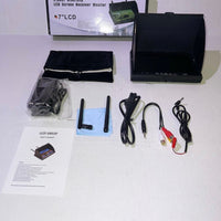 FPV Monitor 7” LCD Video Screen 800 x 480 Resolution, 5.8GHz 40CH DVR Function, RC Drone Display Screen with Auto Search, 2000mAh FPV Receiver for Drone Quadcopter(US Plug)