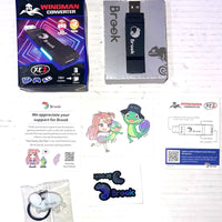 Brook Wingman XE2 Wireless Controller Adapter [Exclusive Version] – 2-in-1 Converter for PS4, Xbox Series, NS, NS 2 & PC – Supports Turbo, Remap, Lag-Free Play – Includes Keychain