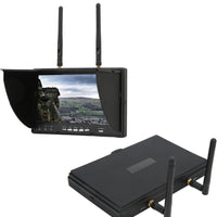 FPV Monitor 7” LCD Video Screen 800 x 480 Resolution, 5.8GHz 40CH DVR Function, RC Drone Display Screen with Auto Search, 2000mAh FPV Receiver for Drone Quadcopter(US Plug)