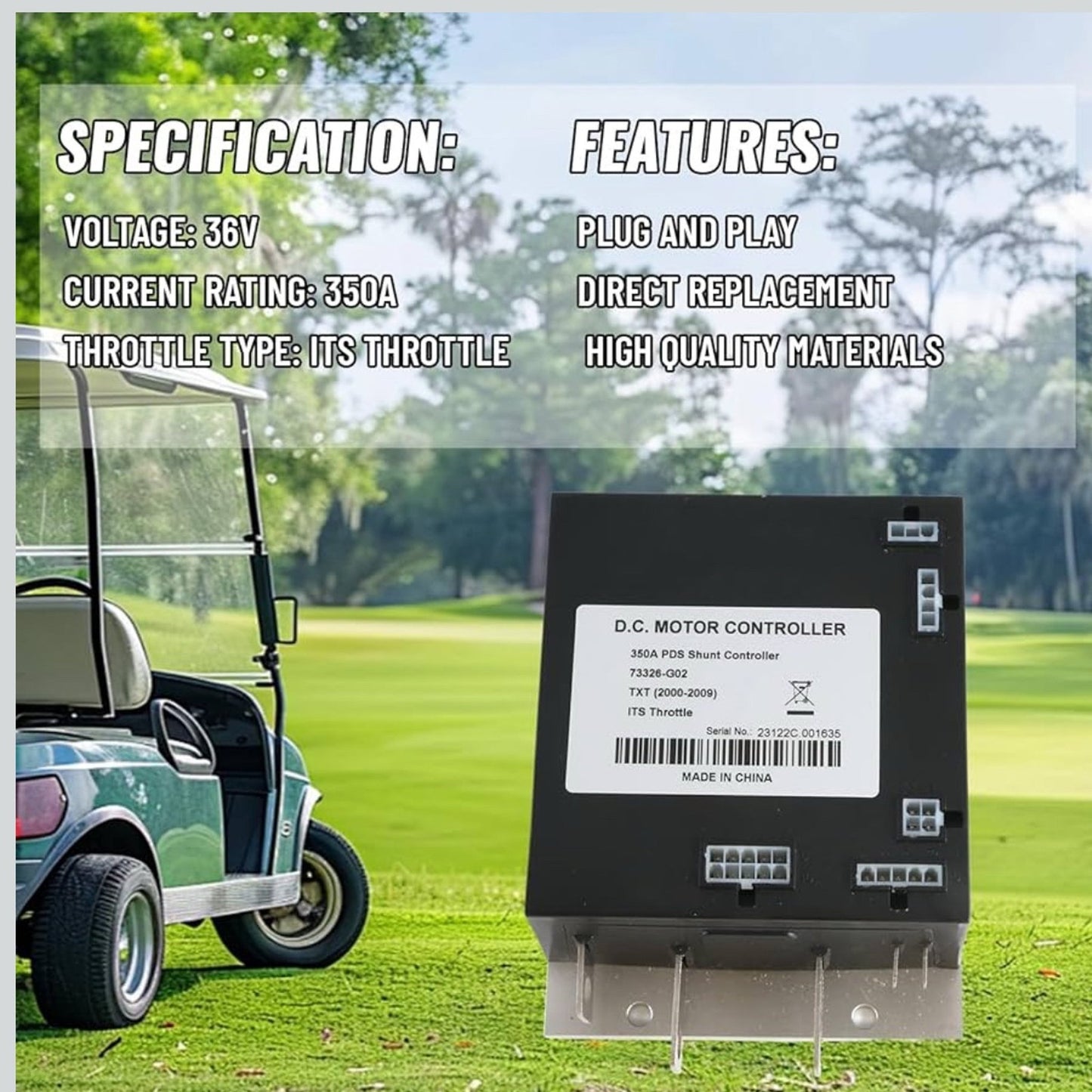 73326-G02 73326G03 36V 350A Motor Controller PDS Shunt Controller Fit for EZGO T