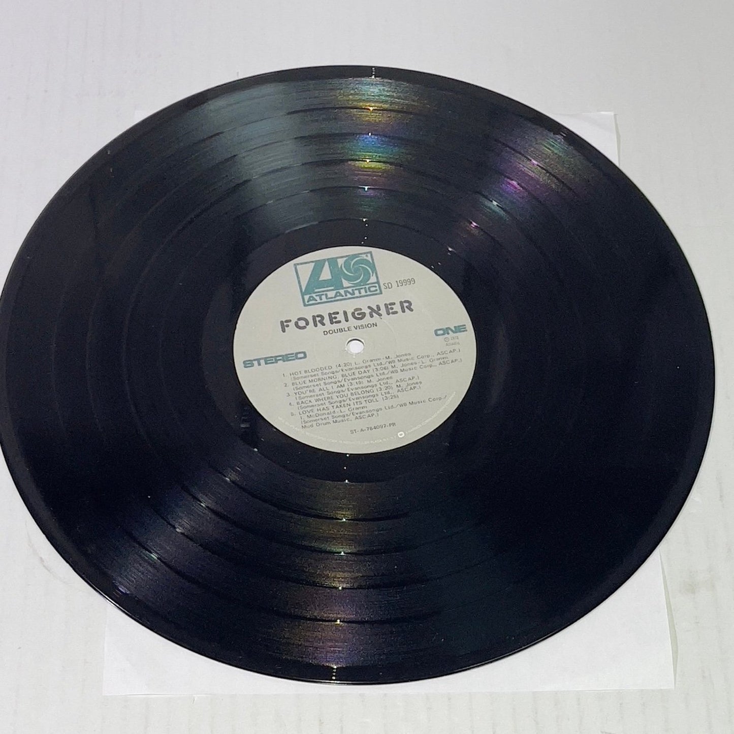 Foreigner Double Vision VINYL RECORD- Atlantic - KSD 19999 - Canada - VG++/NM 1978