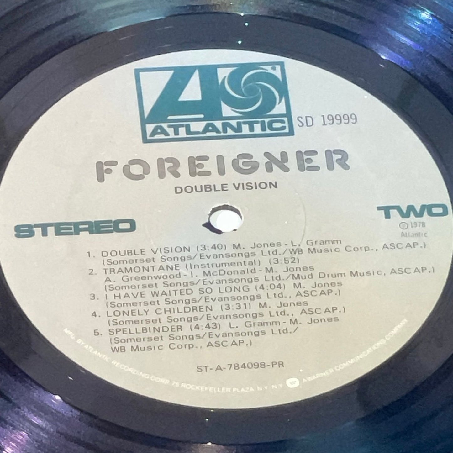 Foreigner Double Vision VINYL RECORD- Atlantic - KSD 19999 - Canada - VG++/NM 1978