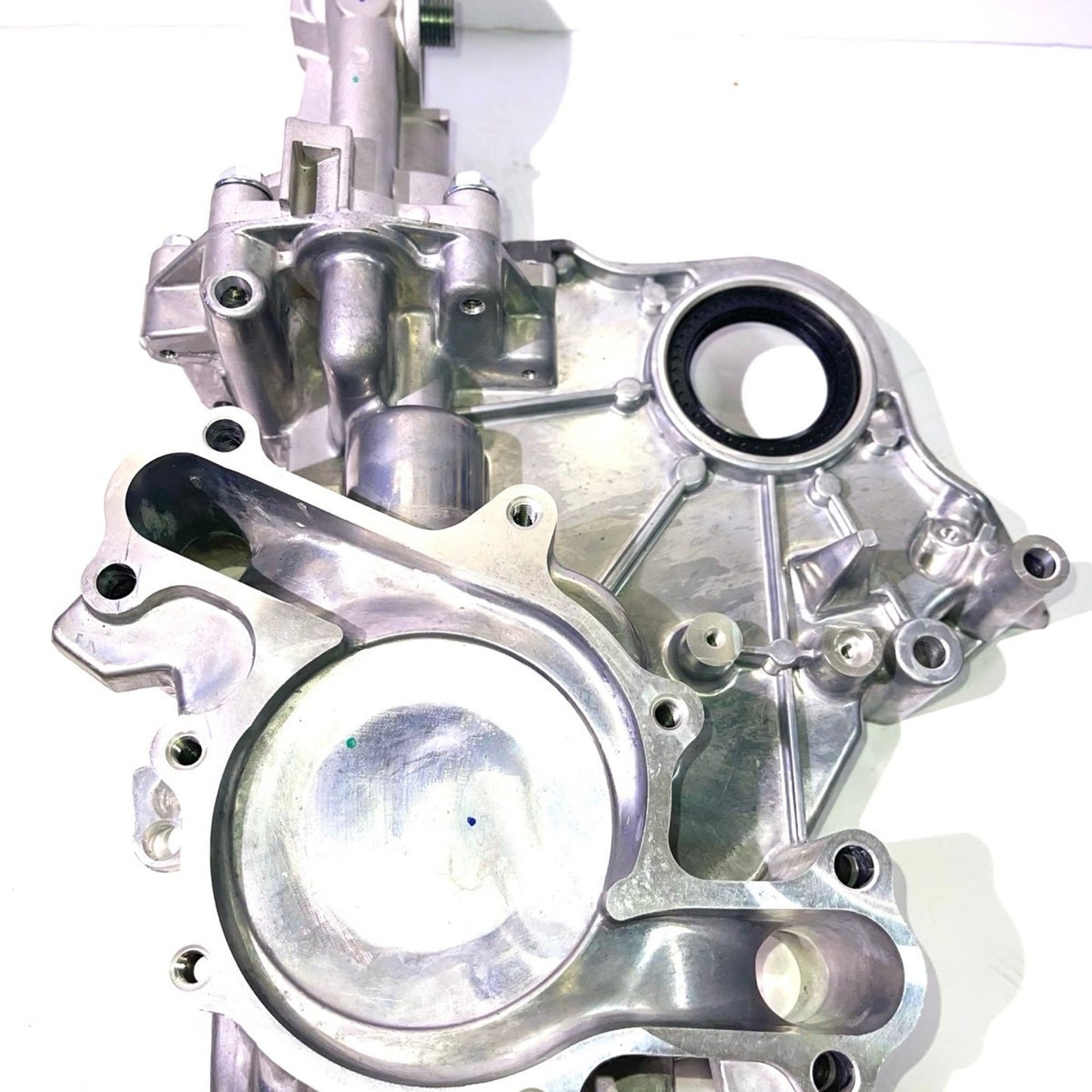 Timing Cover Oil Pump for Ford F150 Pickup Cougar Van Freestar Monterey Mustang Thunderbird Windstar Engine Timing Chain Oil Pump Cover Assembly Replacement TC232EN EQ-TC232EN