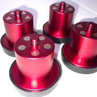 Jack Puck for Rivan R1s R1t Lifting Jack Pads for Rivian R1t R1s Floor Jack Lifting Magnetic Jack Puck for R1S/R1T 4PK Zippered Case 4 Gen - Red