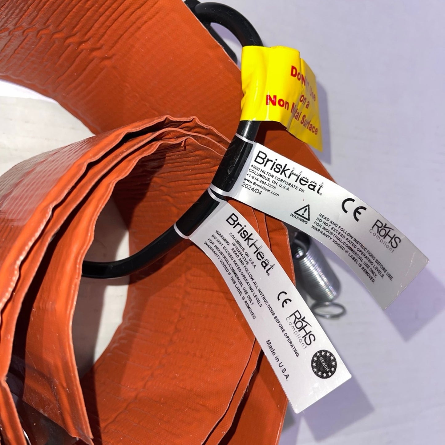 BriskHeat Drum Pail Heater Silicone Heating Blanket Controller SRL12241PADJB, 50-425F, 12x24 Size, 120 Volt, 720 Watt