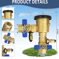 1"720A Pressure Vacuum Breaker Assembly – Thickened Brass Vacuum Breaker For Sprinkler, Back Flow Preventer Valve for Irrigation Systems & Commercial Water