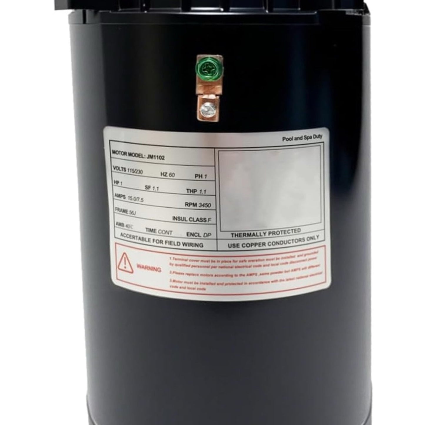 UST1102 1HP Swimming Pool Pump Motor With PS-201 Seal Kit for Hayward Super Pump, Super II, Max Flow, Northstar & Ja-Cuzzi Magnum Pump| 1 HP Single Speed Round C-Face Pool Motor, 115/230V