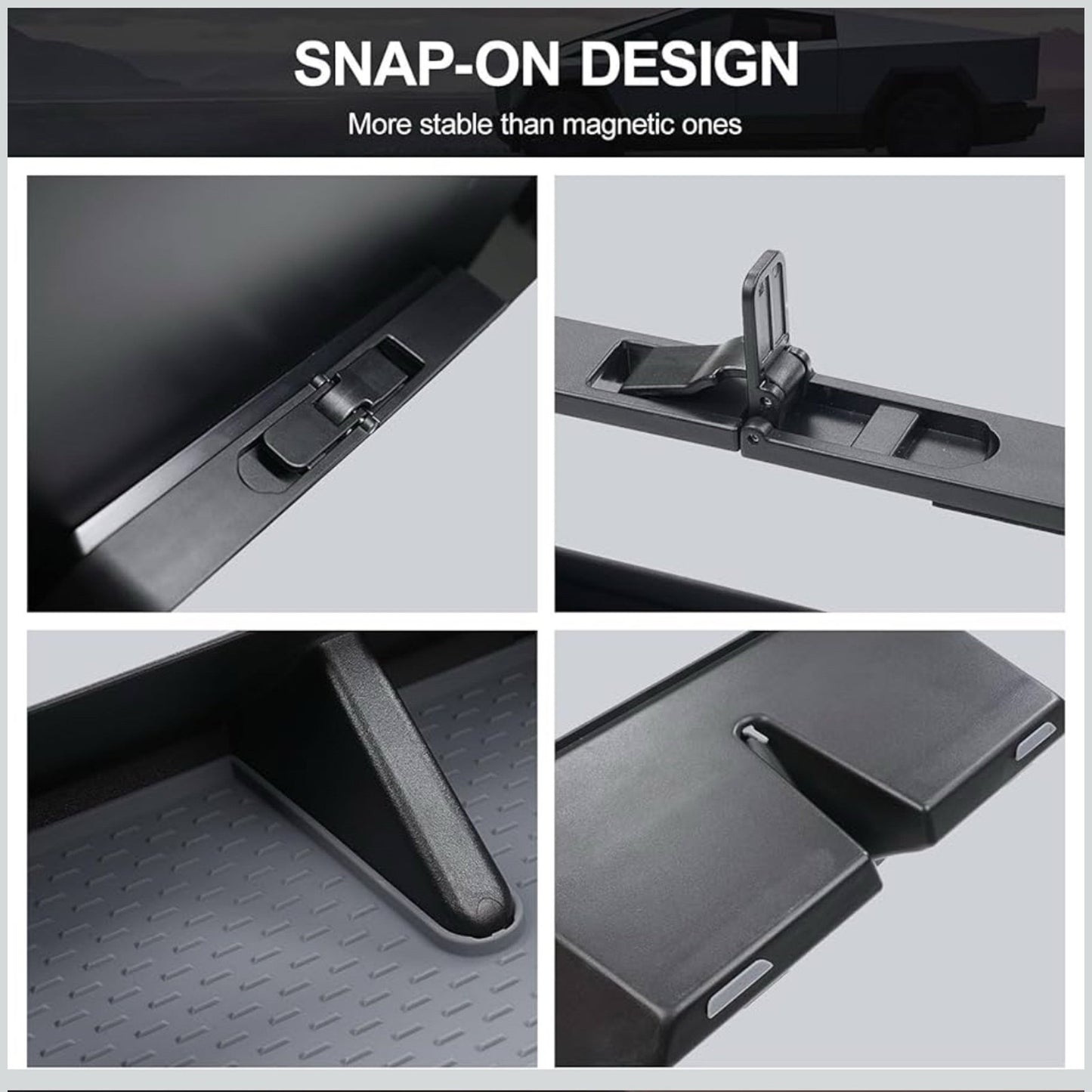 Cybertruck Center Console Dashboard Hidden Tray Organizer Under Screen Storage