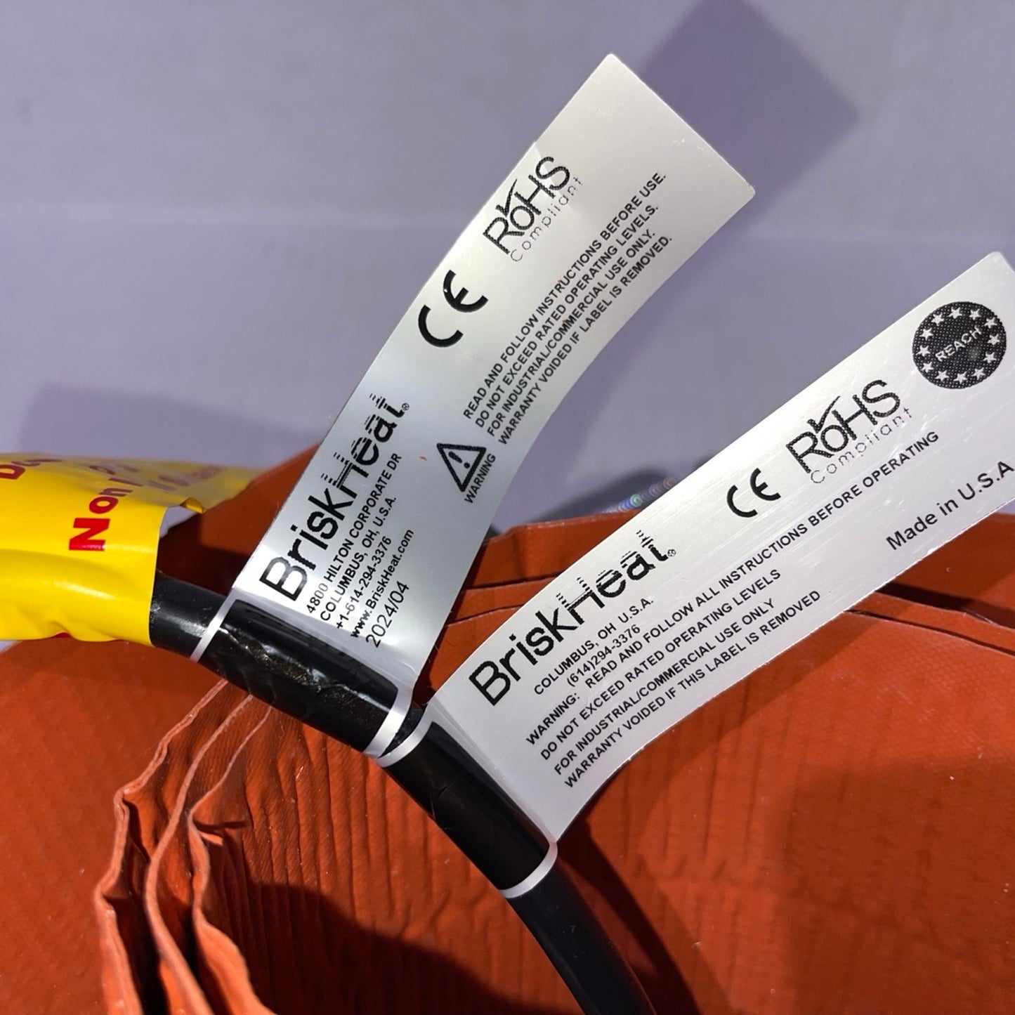 BriskHeat Drum Pail Heater Silicone Heating Blanket Controller SRL12241PADJB, 50-425F, 12x24 Size, 120 Volt, 720 Watt