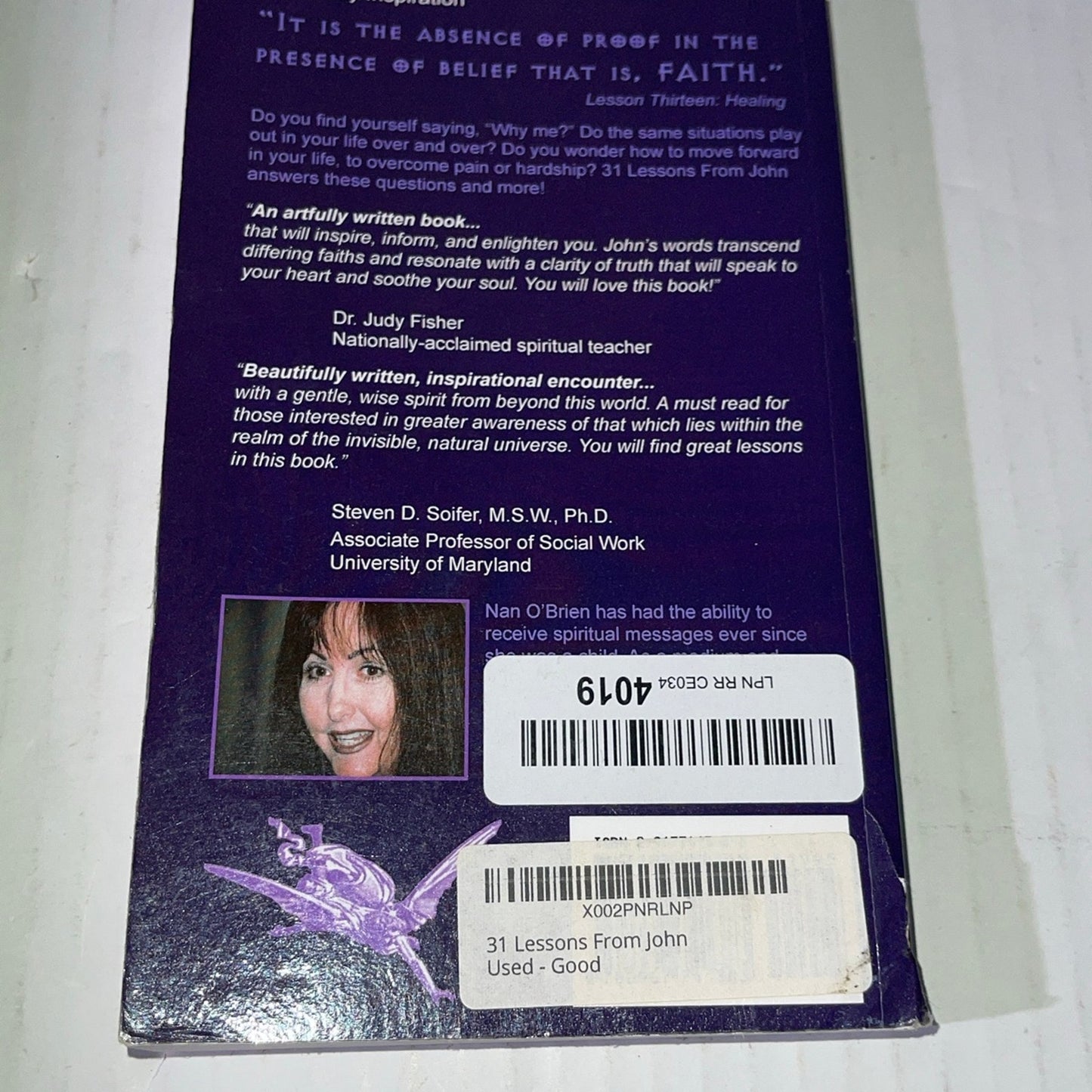 Nan O'Brien 31 Lessons From John W.H.I.S.P.E.R. Publications, Vermont; Special Tour Edition (January 1, 2006) Language	English ISBN-10	‎0967741386 ISBN-13	‎978-0967741383