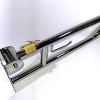 Toilet Grab Bar 22” Flip Up Grab Bar Paper Holder, Polished Chrome Anti-Slip Safety Bars for Toilet, Stainless Steel Knurled Toilet Handles for Seniors Disabled Elderly Pregnant YuanDe