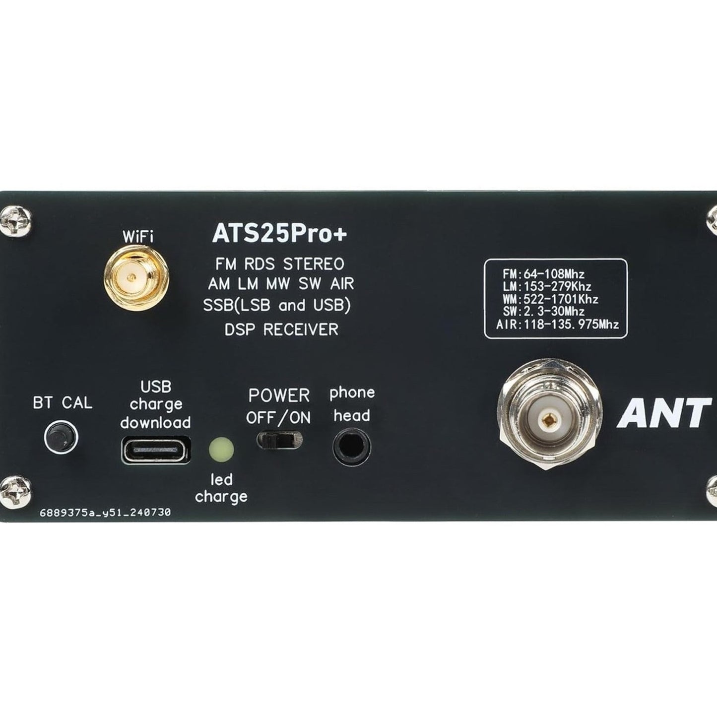 ATS25pro+ AIR Radio Portable AM FM, Bluetooth WiFi Radio AIR Band, FM SW SSB MW