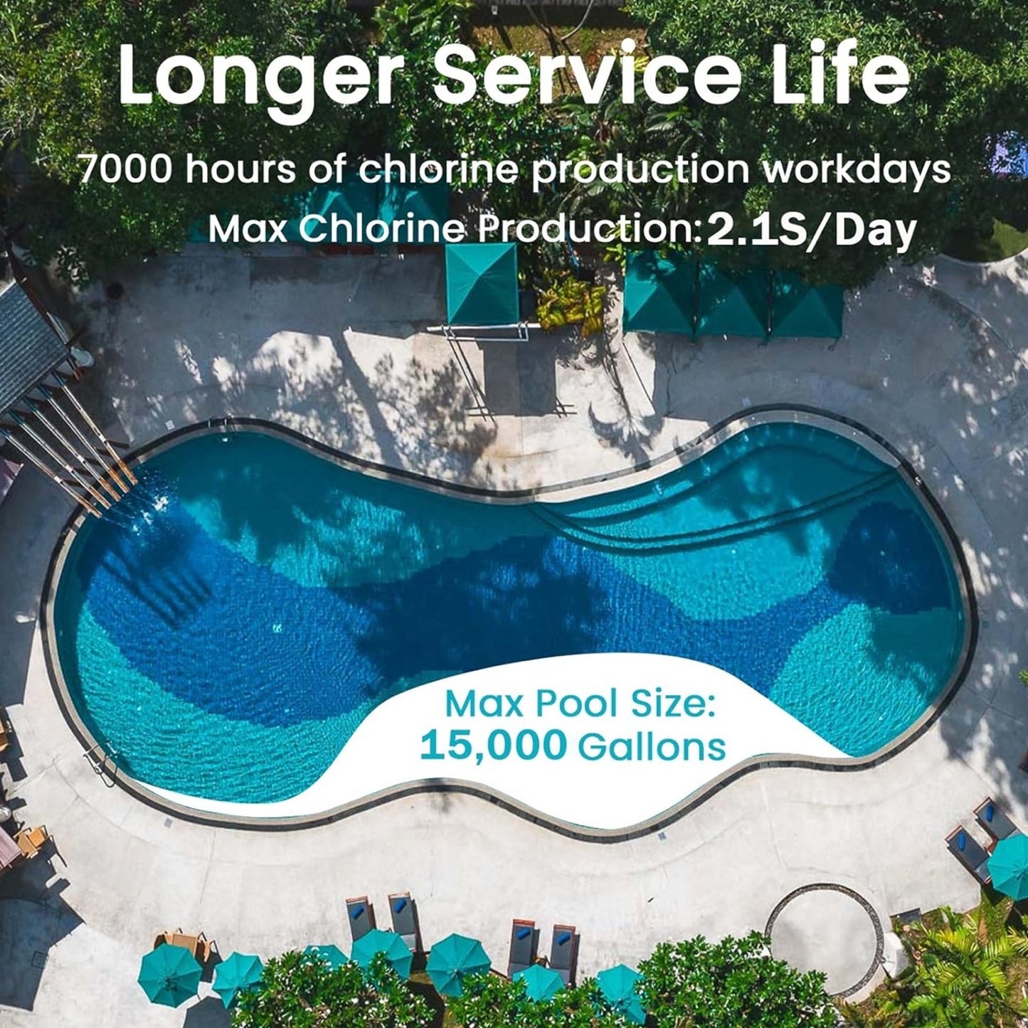 T-3 Salt Cell Replacement For Hayward W3T-Cell-3 Salt Generator Up To 15,000GALS