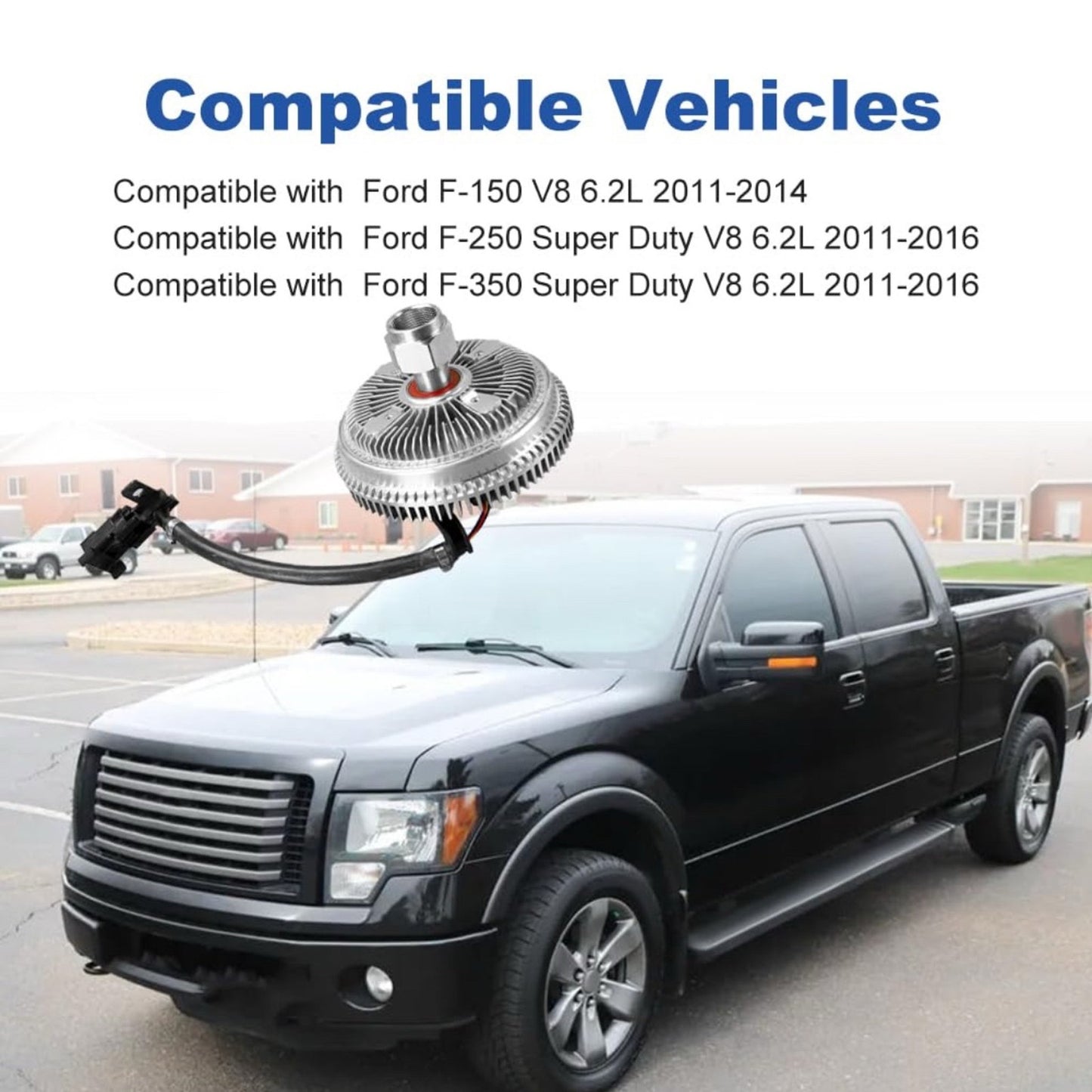 Radiator Cooling Fan Clutch Ford F-150 F150 2011-2014, F-250 F-350 Super Duty 2011-2016 V8 6.2L Replacement for 2569351692