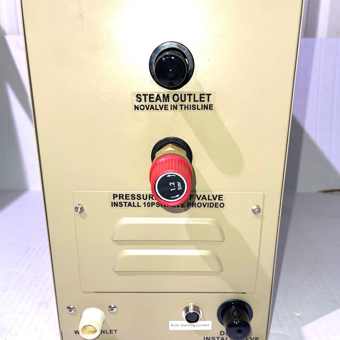 Commercial Self-Draining Steam Generator Shower System CGOLDENWALL 6KW Home Steam Bath Spa Generator 30 min to 12 Hours with Auto Drain 95-131℉ for