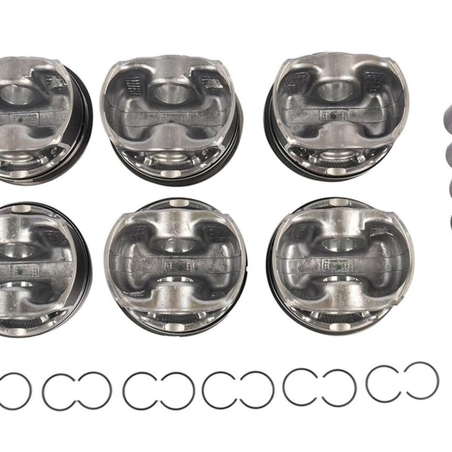 Engine Pistons Rings Set STD Bore 84mm for BMW F20 F21 F30 F10 X3 X4 X5 X6 N55B30 N55B30A 3.0L L6 Twinturbo 11258619196 Replacement] 6X