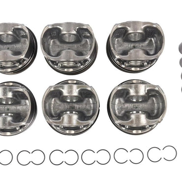 Engine Pistons Rings Set STD Bore 84mm for BMW F20 F21 F30 F10 X3 X4 X5 X6 N55B30 N55B30A 3.0L L6 Twinturbo 11258619196 Replacement] 6X
