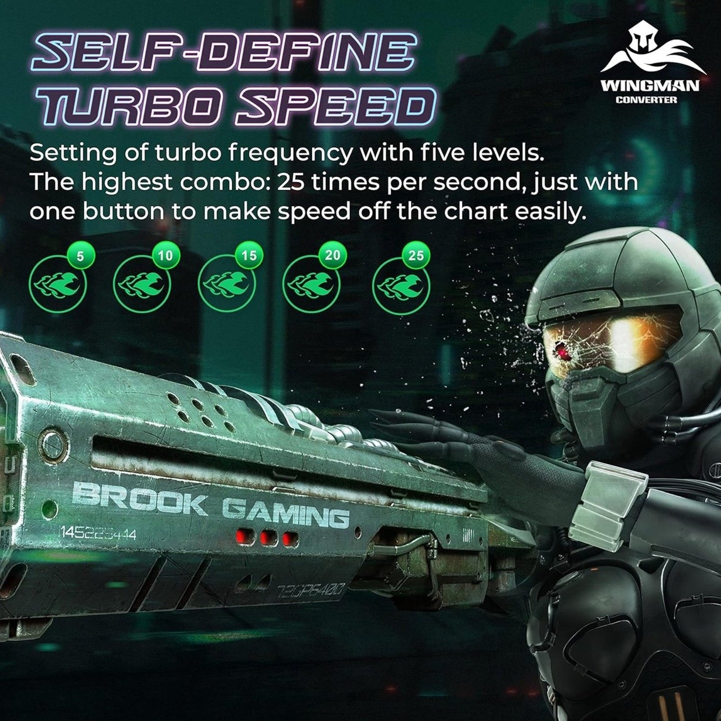 Brook Wingman XE2 Wireless Controller Adapter [Exclusive Version] – 2-in-1 Converter for PS4, Xbox Series, NS, NS 2 & PC – Supports Turbo, Remap, Lag-Free Play – Includes Keychain