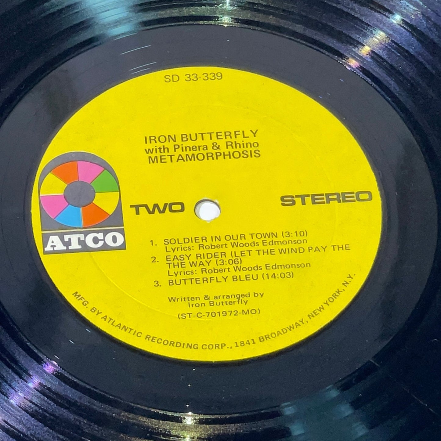 Iron Butterfly Metamorphosis German Vinyl LP RECORD 1970 Atlantic Records