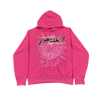 THUGGER X SPIDER WORLDWIDE PINK SWEATSUIT Spider Web Print Pants & Hoodies (Unisex)