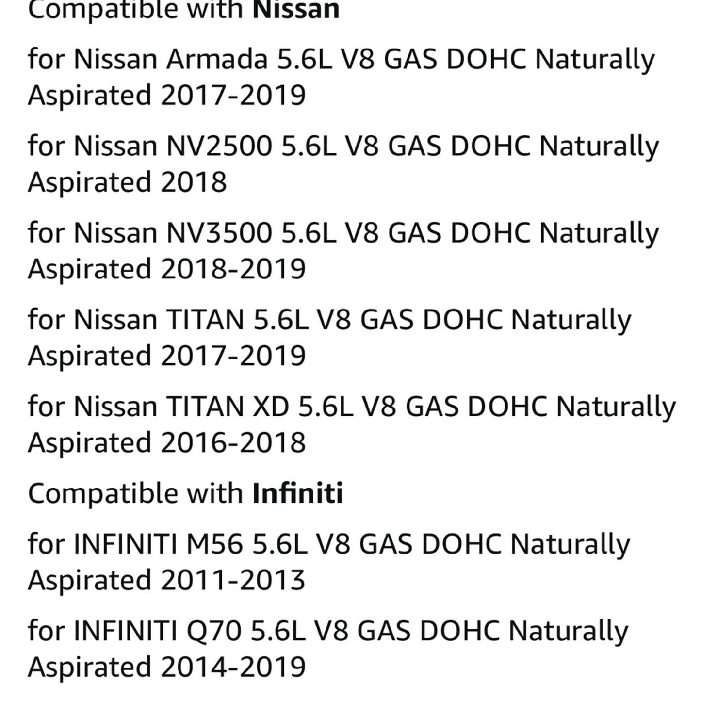 High Pressure Fuel Pump for Nissan TITAN Armada Infiniti QX56 QX80 Q70 Q70L M56