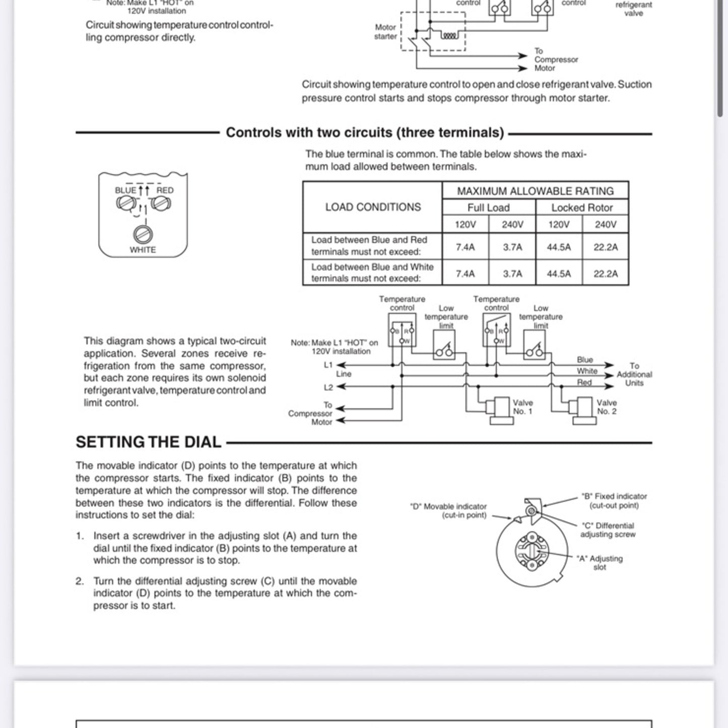 White-Rodgers W1609101 White-Rodgers 1609-101 Refrigeration Temperature Control