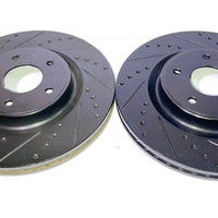 Brake Rotors For 1994-2004 Ford Mustang Rear Drilled Slotted Disc Brake Rotors | Brakes and Rotors
