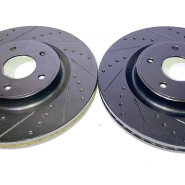 Brake Rotors For 1994-2004 Ford Mustang Rear Drilled Slotted Disc Brake Rotors | Brakes and Rotors