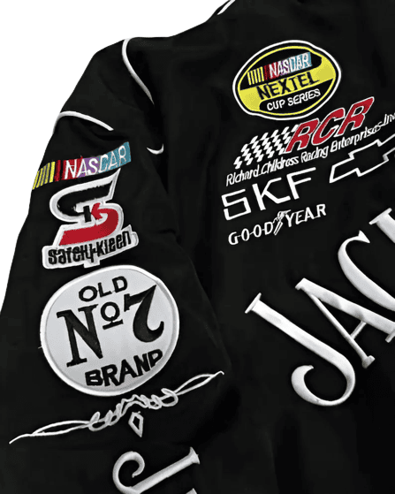 Vintage NASCAR No.7 Black & White Jacket (Unisex)