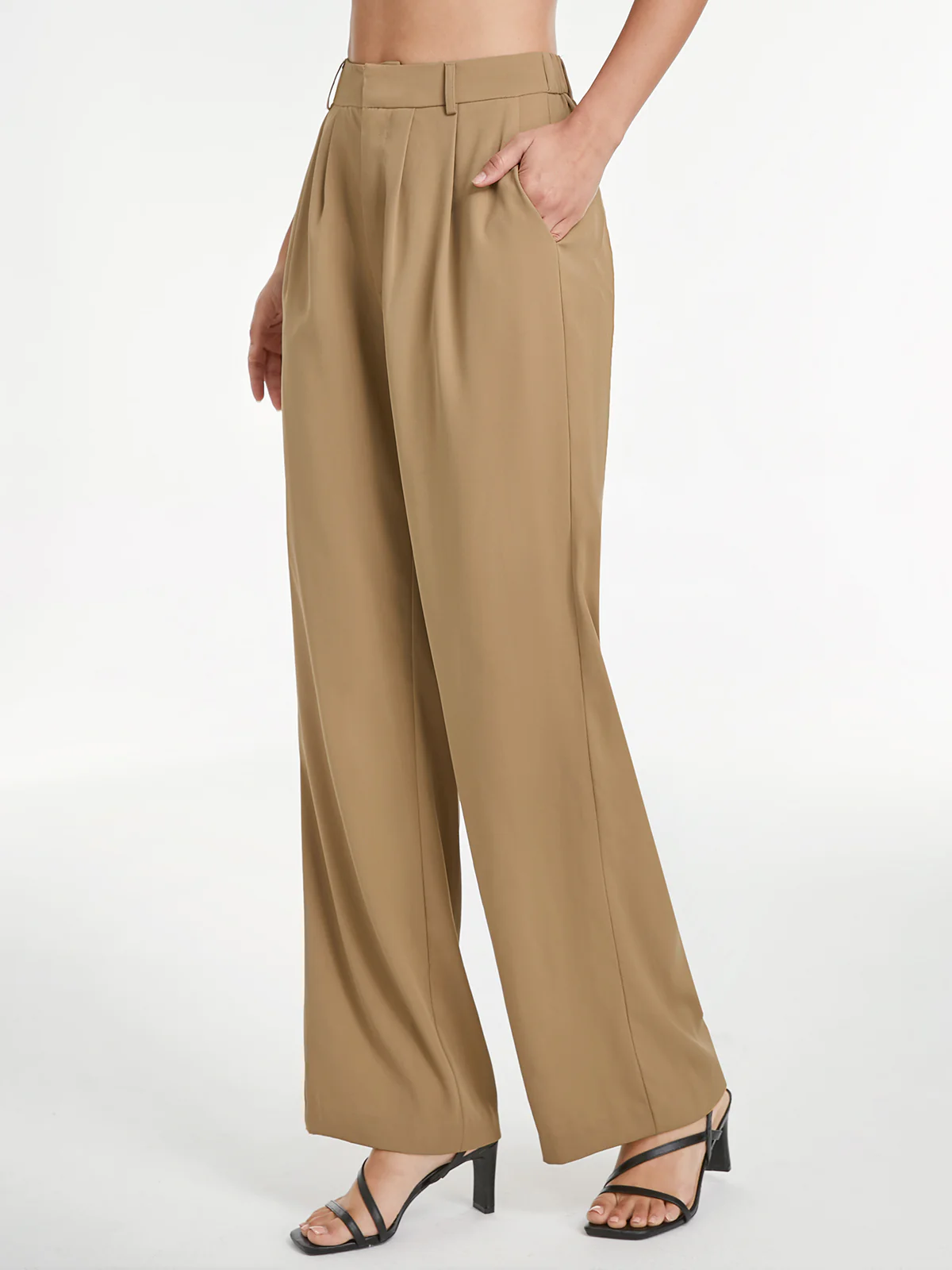 Light Wide-Leg Tailored Pants (Women)