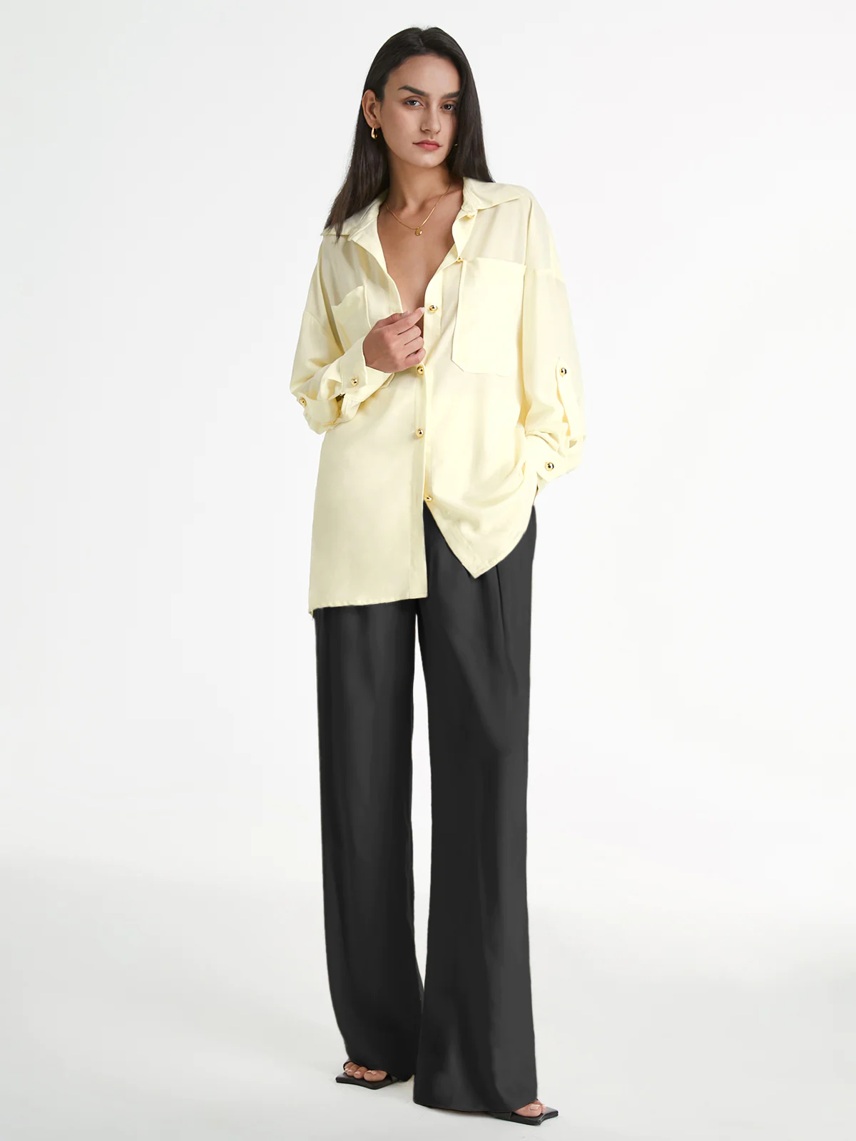 Light Wide-Leg Tailored Pants (Women)