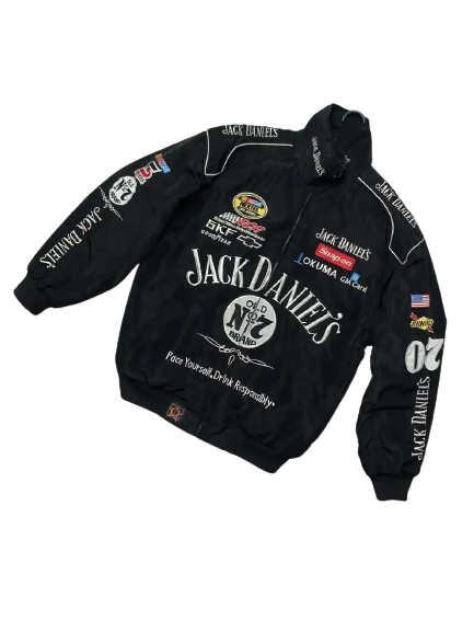 Vintage NASCAR No.7 Black & White Jacket (Unisex)