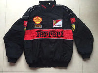 Men Women's Vintage Ferrari F1 Racing Bomber Jacket