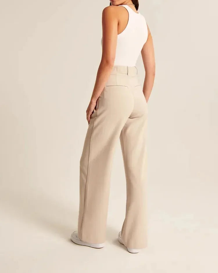 Light Wide-Leg Tailored Pants (Women)