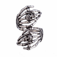 Fierce Punk Unisex SZ 8 Full Finger Skull Skeleton Ring (Unisex)